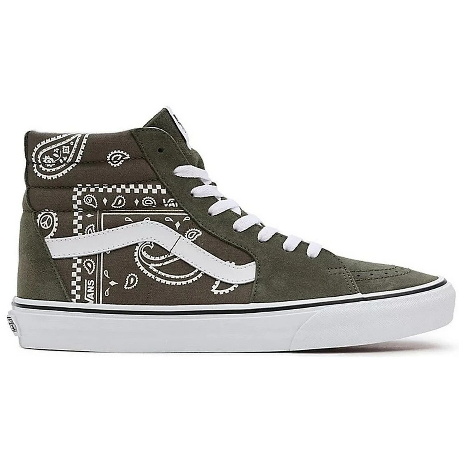 Sneaker Uomo Vans - Ua Sk8-Hi (Peace Paisley) - Verde